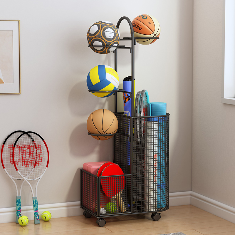 Yoga Fitness Class - Indoor Sports Equipment Organizer Basketball Football