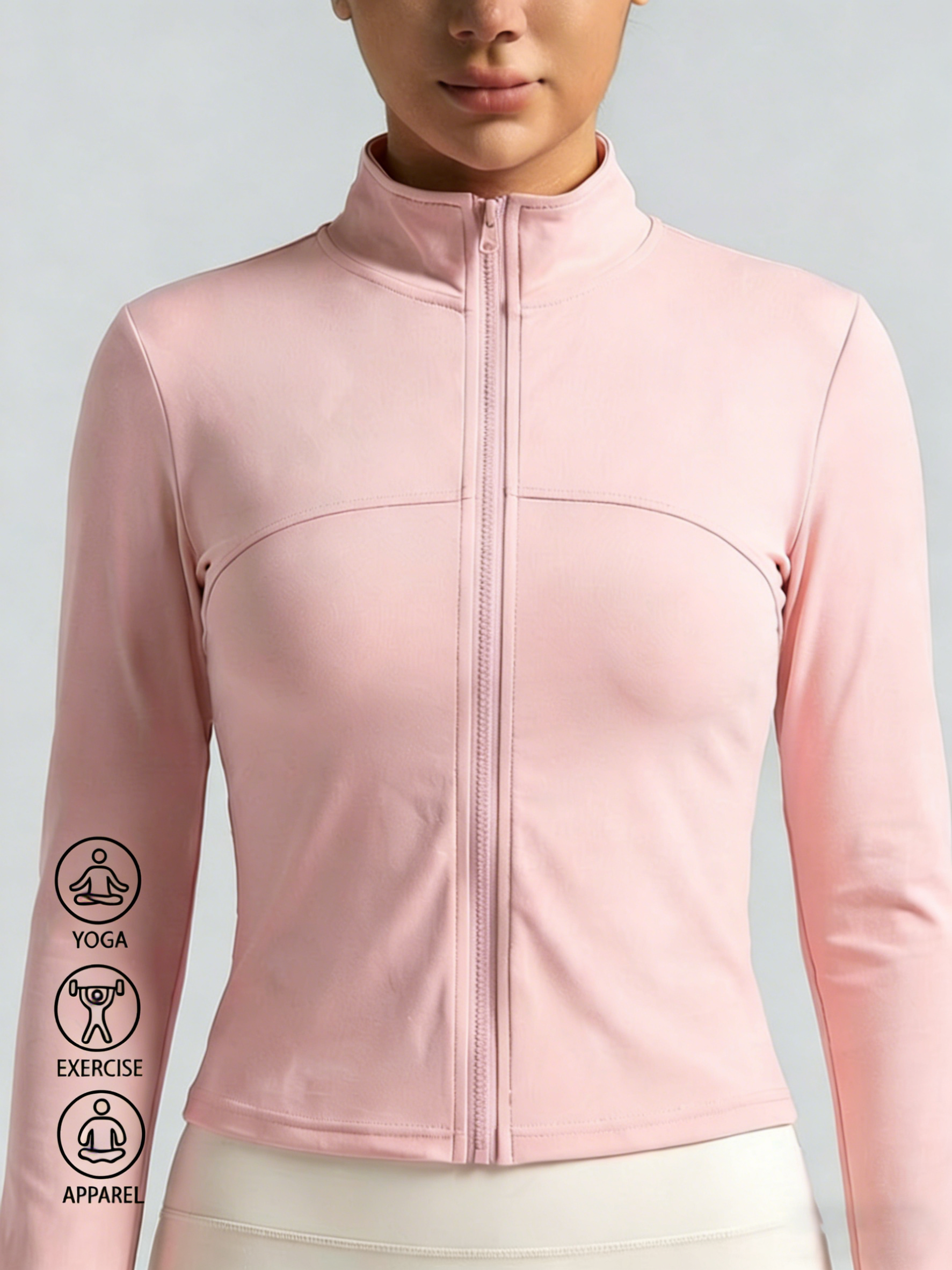 New Women Light pink Yoga Coat - Yoga For Fitness recensione e prezzo